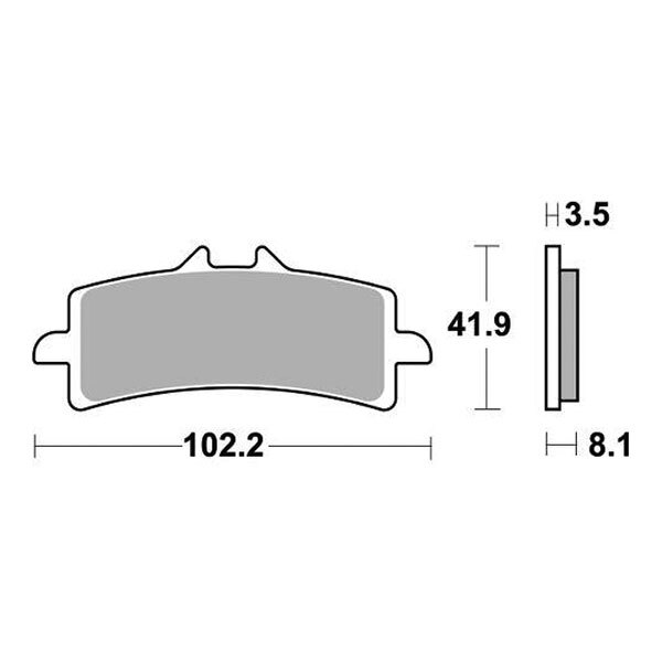 841RST SBS PASTIGLIA FRENO ANT DX o SX per SUZUKI 1340 GSX R Hayabusa 2021-2024