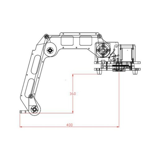 3DOF Industrial Robotic Arm 3-Axis Mechanical Arm w/ Geared Motors Load 2.5KG xr - Photo 3/8