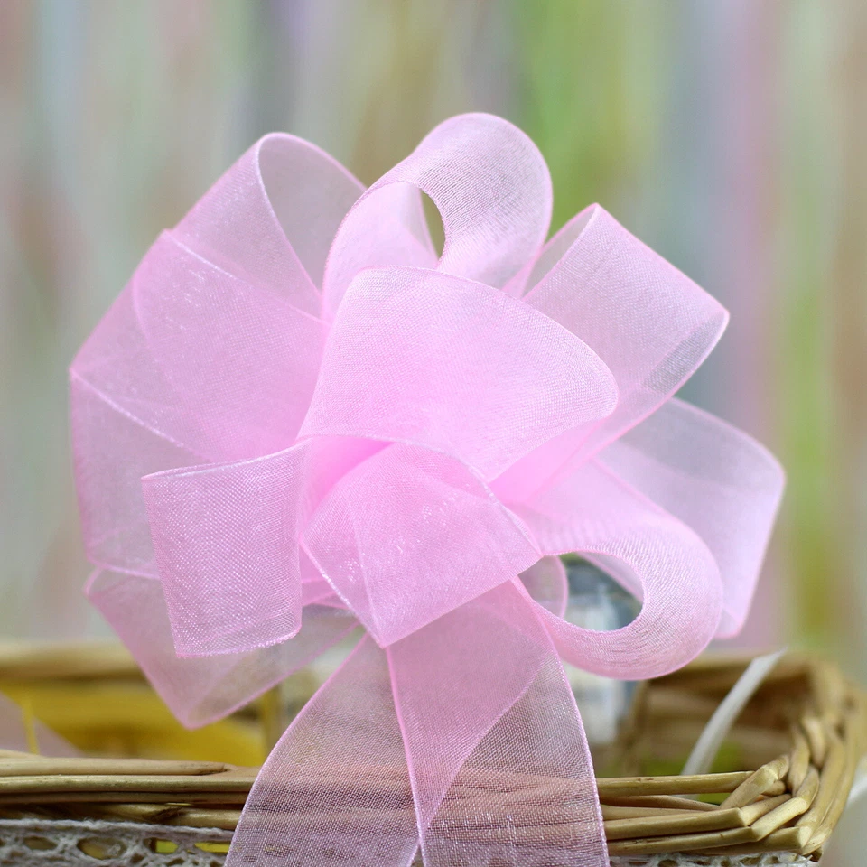 50 Yards 13mm Organza Sheer Ribbon For Decoration DIY Supplies Lot Foto 3 de 4