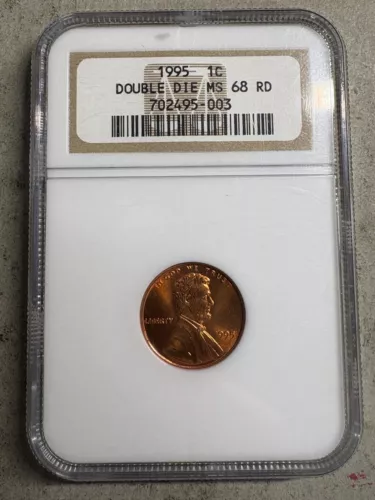 1995 Lincoln Cent Double Die Obverse NGC MS68 RD