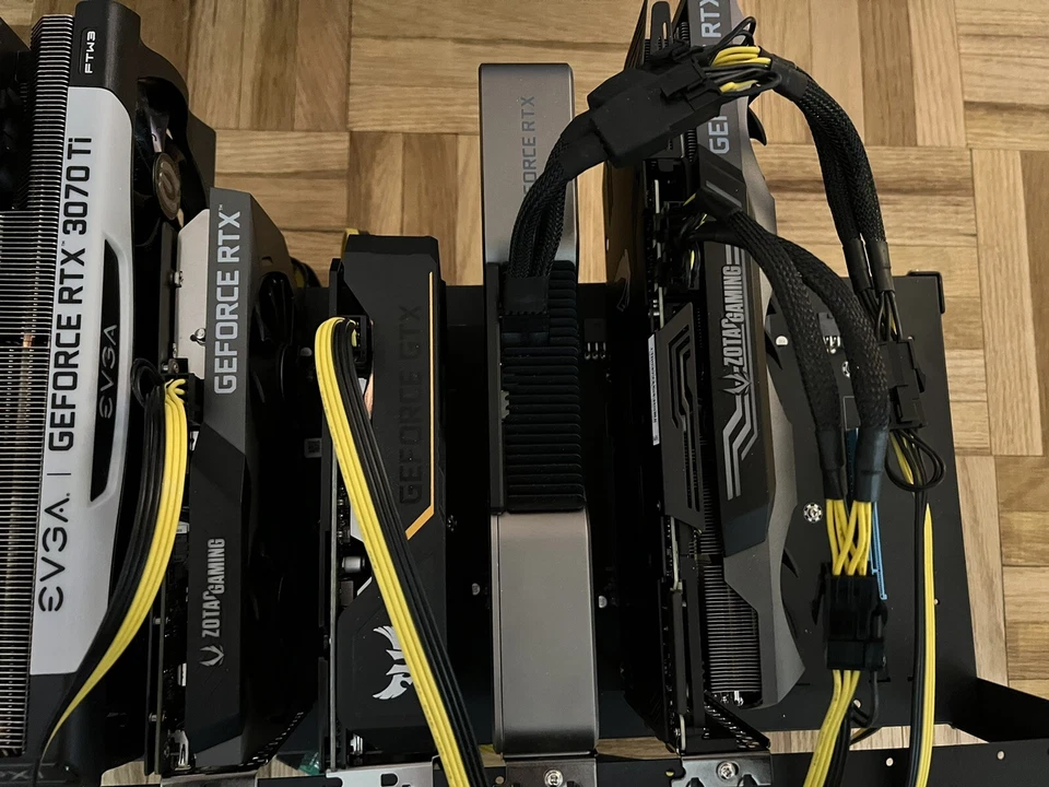 PLATAFORMA MINERA 320MHS 3090 3080fe 3070ti 3060 1660ti bitcoin Foto 4 de 4