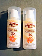  2 New Hawaiian Tropic Hydration Weightless SPF 30 Face Sunscreen Lotion