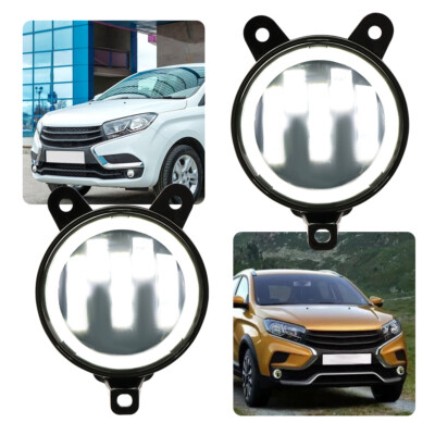 for lada granta Kalina 2 Largus 3.5 Inch Round 5Led Fog Light fog Passing Lights