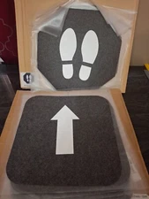 M+A Matting Sure Stride Directional Arrow Mats & Stick and Stand Foot Mats 12pcs