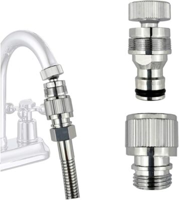 Dishwasher,washer Snap Coupling Adapter,shower hose, garden Silver