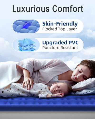 Luxurious 16" Raised Twin Inflatable Mattress with Built-in Pump - Fast Infla... - Picture 5 of 10