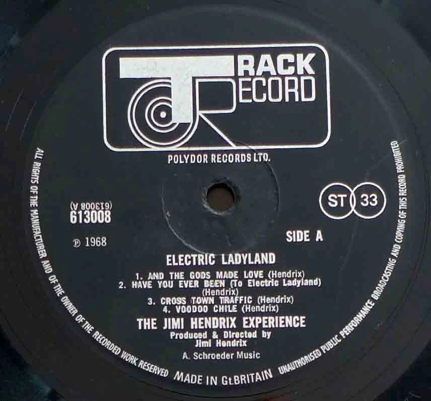 Jimi Hendrix LP Electric Ladyland 1968 U.K. Track Records 1ère Ed. - Image 4 of 4