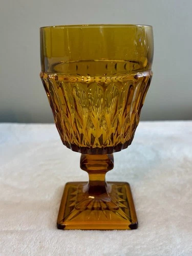 VTG Indiana Glass Amber/Gold Diamond Point Replacement.