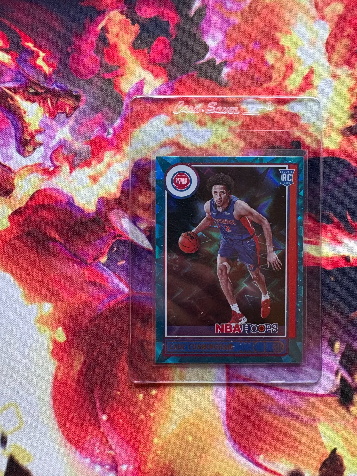 2021-22 Panini NBA Hoops - Rookies Cade Cunningham #201 Teal Explosion (RC)