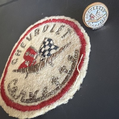 Vintage Chevrolet Corvette Owner 10KDP Gold Pin by Miller 1950s 1960s & Patch