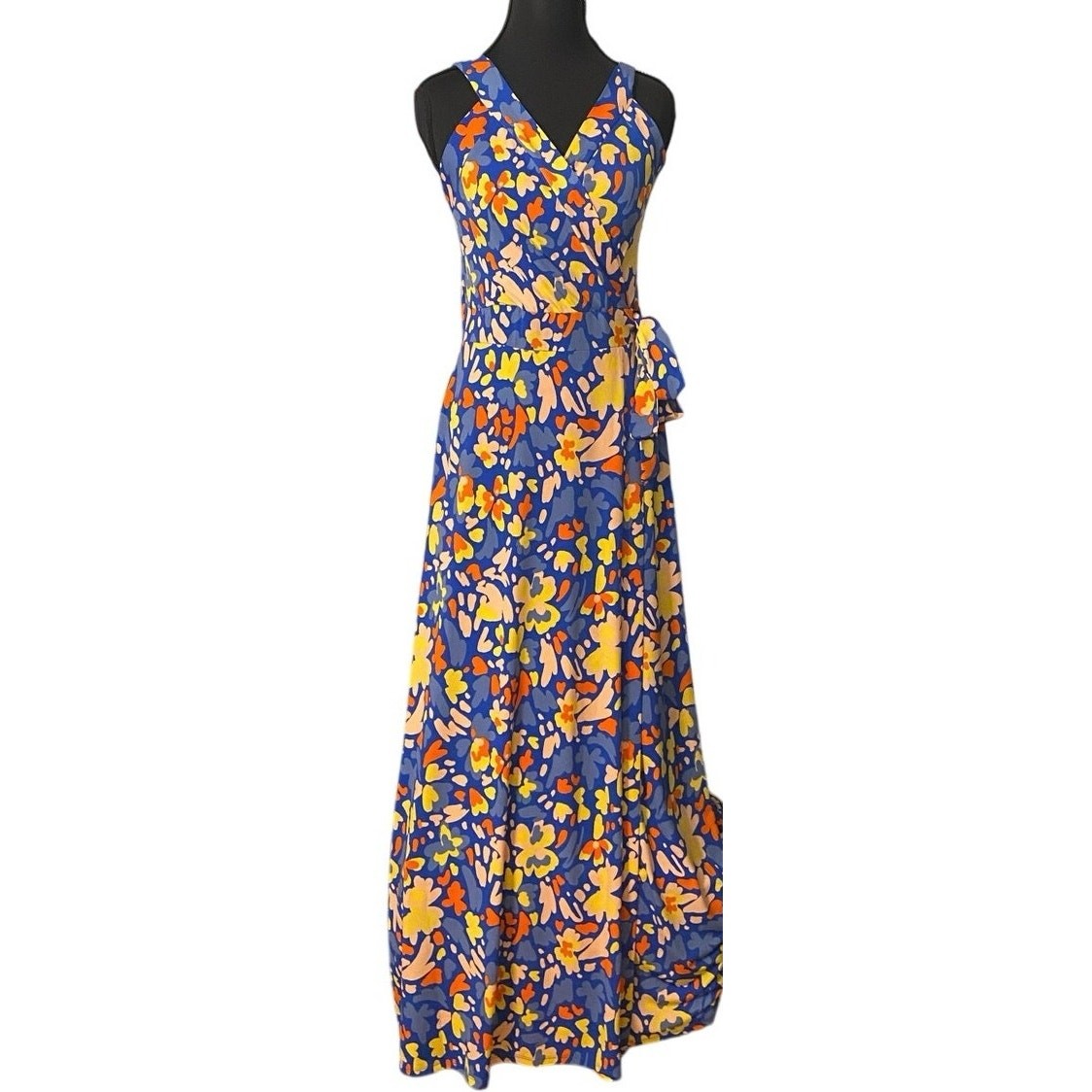 knee length dresses for ladies 41 HAWTHORN Boho Maxi Dress Botanical Short Sleeve Casual Traveler Surplice