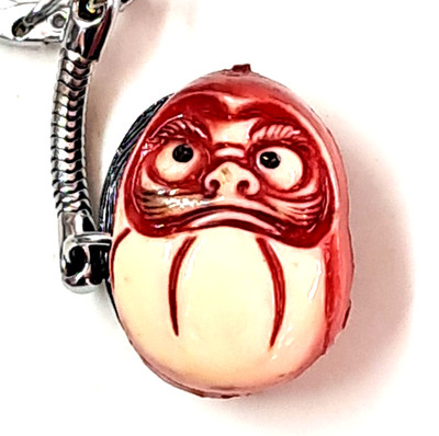 Japanese Netsuke Daruma Okame Hyottoko Keychain Traffic Safety Lucky Fortune D4