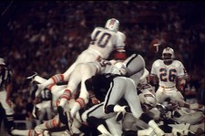 Playoffs Miami Dolphins Dick Anderson in action defense vs Oakland- Old Photo