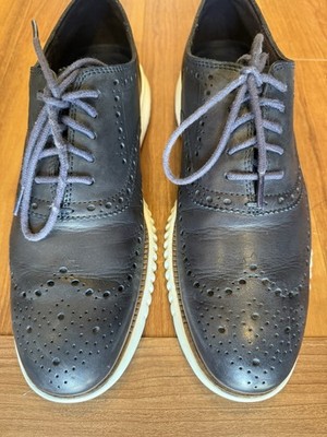 Cole Haan 2.zero Grand Men's Navy Leather Casual Oxford Shoes Brogue Size 10