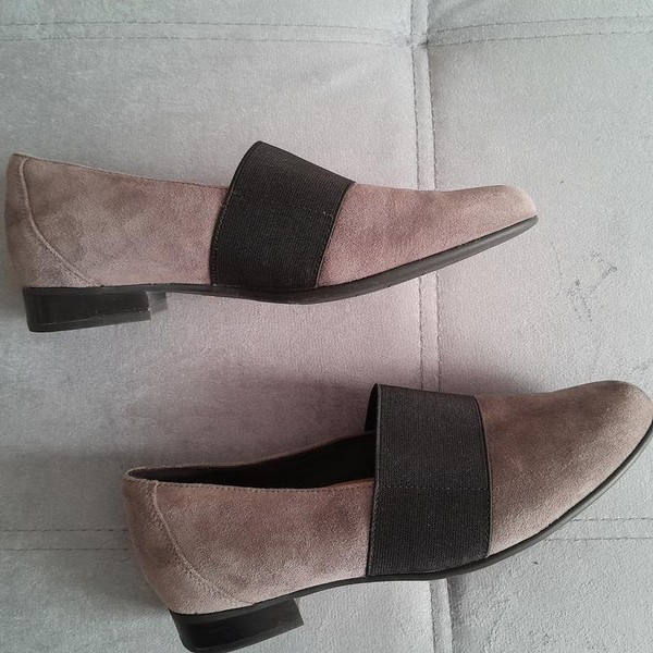 Women Clarks Heels Grey Suede 38 #6L4W