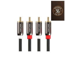 2 RCA M/M Stereo Audio Cable 24K Gold Plated  Copper Core 2RCA Male to 2RC...