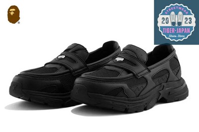 A BATHING APE LOAFER STA #1 1M30 191 322 Black Men Unisex Leather Shoes