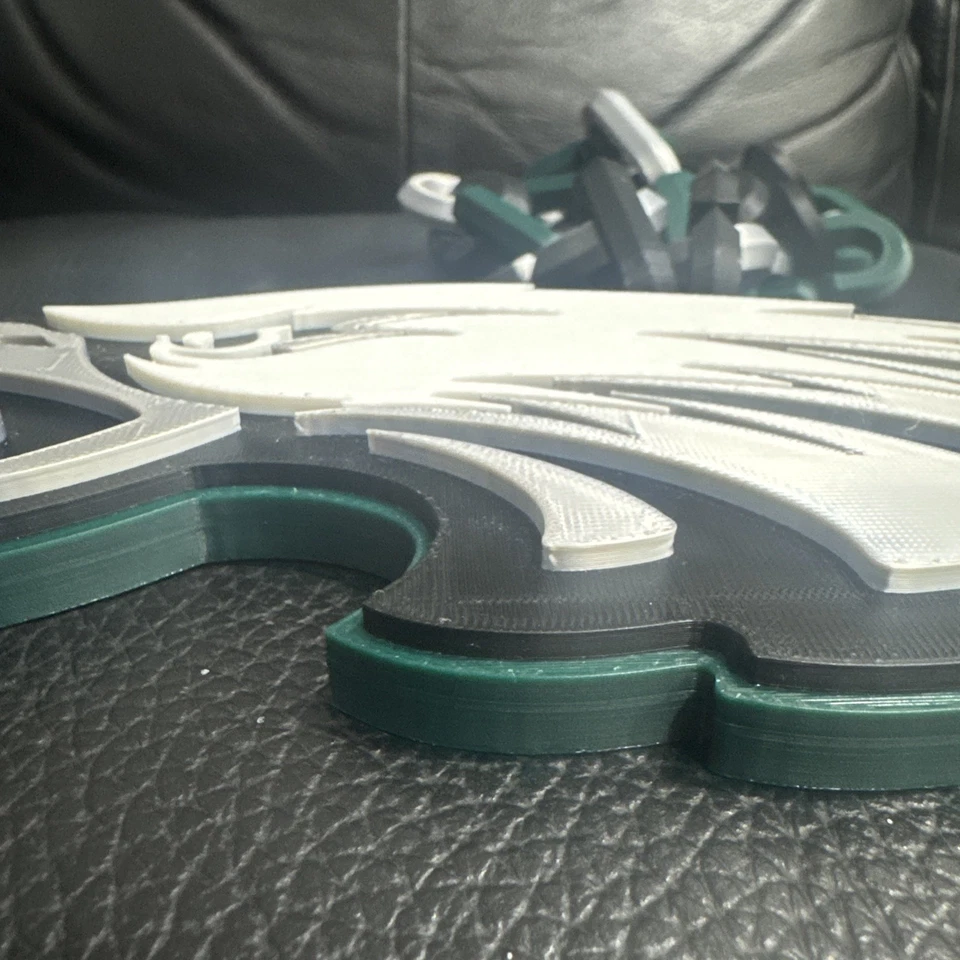 🔥费城老鹰队绿色大链标志项链鸟 3D 打印 — 第 4/4 张图片