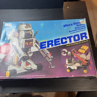 Vintage Erector Set Maxx Steele Motorized Robot Ideal 1984 Original Box Toy 80s