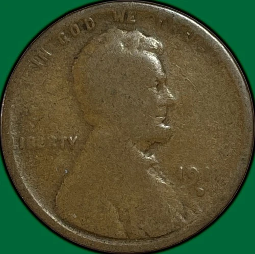 1911-D Lincoln Wheat Cent Good G Coin #35021