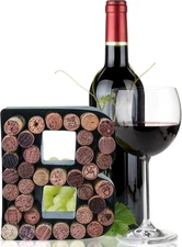 Metal Letter Wine Cork Keepsake Saver & Holder Monogram