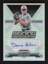 Dane Acker 2021 Panini Prizm Draft Picks Silver Signing Sessions Auto #SS-DA