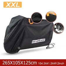 2XL Heavy Duty Motorcycle Bike Cover Waterproof Outdoor Rain Dust UV Protector S
