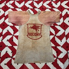 Vintage 1940s 50s Socony Mobil Oil Pegasus Jersey Durene As Is