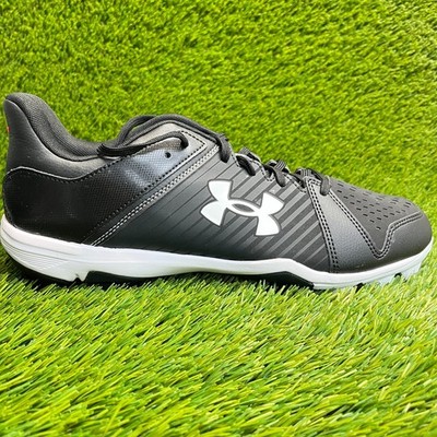Under Armour Leadoff Low RM Mens Size 12 Black White Running Baseball Cleats