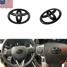 1x 3d Blackout Steering Wheel Overlay for Tacoma Tundra Corolla Camry Highlander