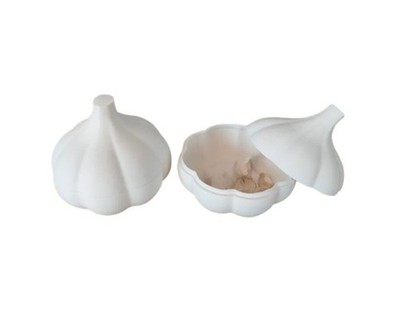 Knoblauchförmiger Knoblauch-Aufbewahrungsbehälter - lustiger und funktioneller Küchenhalter