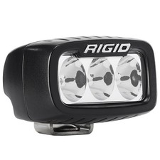 Rigid 912313 Sr-m Series Pro Driving White Rectangle Led Single Light Kit Black