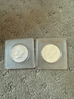 TWO Uncirculated 1964 90% Silver U.S. Kennedy Half Dollar Coin