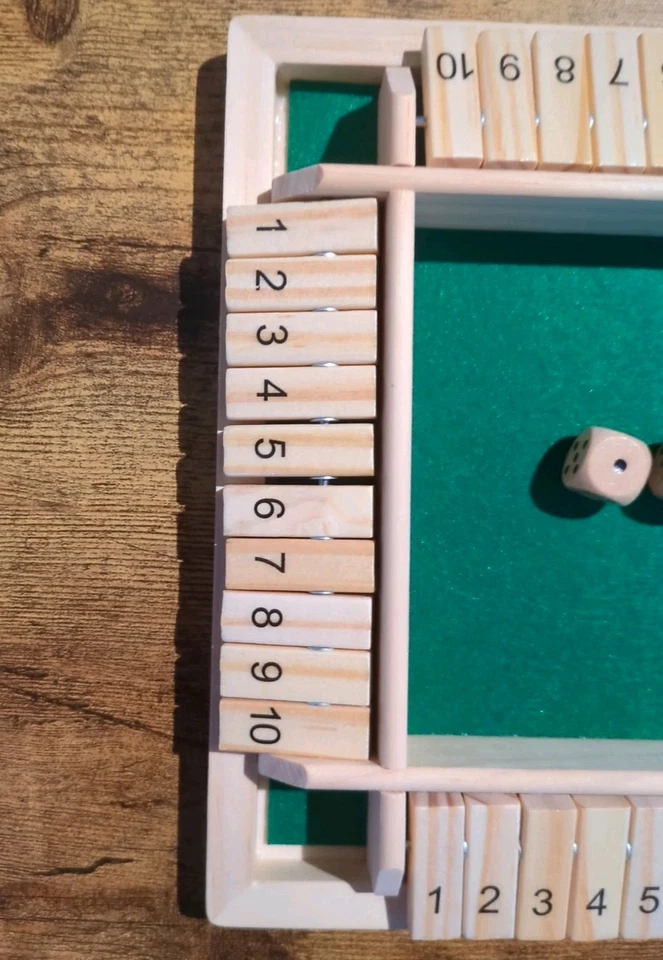 Shut The Box Holz Familienspiel, Gesellschaftsspiel, Würfelspiel - Bild 2 von 4