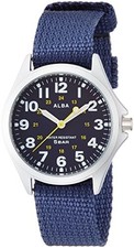 SEIKO ALBA AQPK402 Military Field Watch Quarts Blue