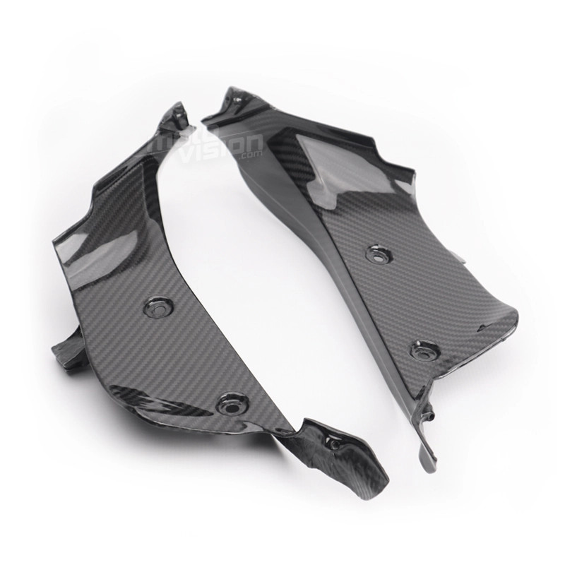 Caches latéraux carbone Ducati Panigale 959 tête de fourche vernis