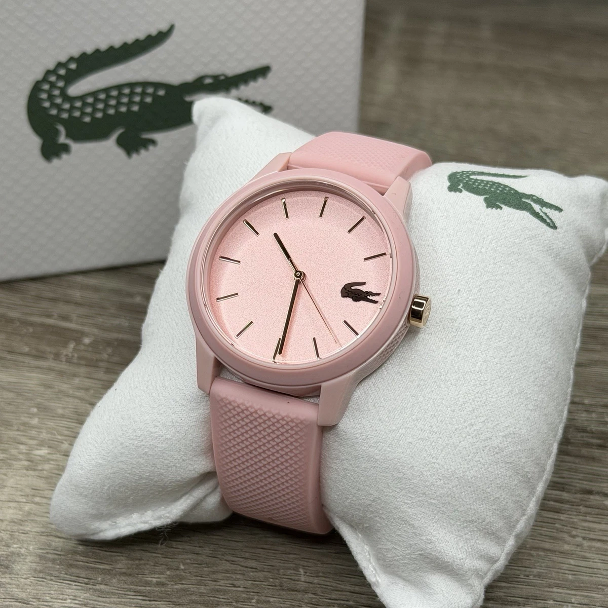 Lacoste Women\'s Watch 2001328 Quartz Red Dial Rubber Strap 38mm Lacoste Women Rubber Band Wristwatches for sale | eBay main image 2