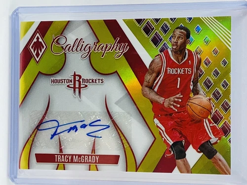 2023-24 Panini Phoenix Tracy McGrady Calligraphy Yellow #31/35