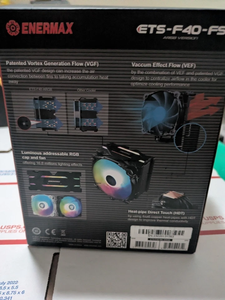 Enermax ETS-F40-FS series ARGB 140mm CPU air cooler-White ETS-F40-W-ARGB - Image 2 of 4