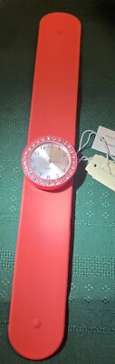 Vintage NEW Christopher & Banks Slap Snap Watch With Rhinestones