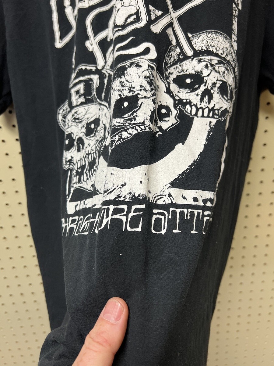 Crippled Fox Band Tee Shirt Black Short Sleeve Skull Punk