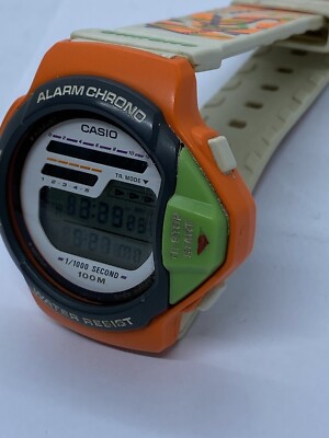 Vintage CASIO SKX-1000 Chronograph 1/1000 sec 1992 Rare Digital