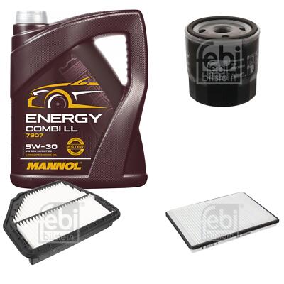 FEBI BILSTEIN Inspektionspaket 5L MANNOL Energy Combi LL 5W-30 für Chevrolet