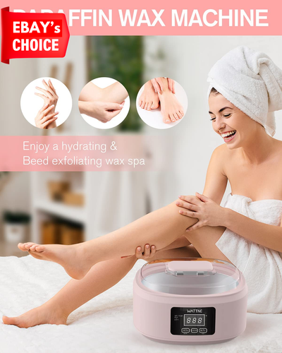Paraffin Wax Machine for Hand and Feet Moisturizing Kit Auto-Time Keep Warm Pink - Picture 7 of 12