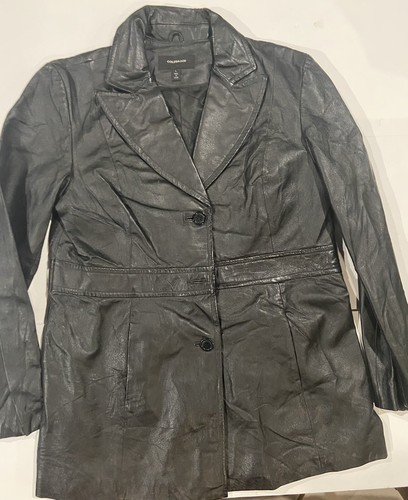Chaqueta negra Colebrook cremallera completa 100 % cuero genuino para mujer talla GRANDE - Imagen 4 de 4