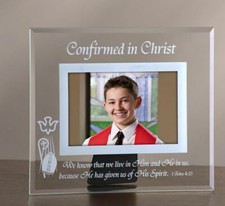 BOY or GIRL Confirmation Confirmed in Christ Glass Confirmation Photo Frame