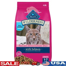 High Protein Natural Dry Cat Food Salmon Recipe Grain Free Adult 4lb Bag New