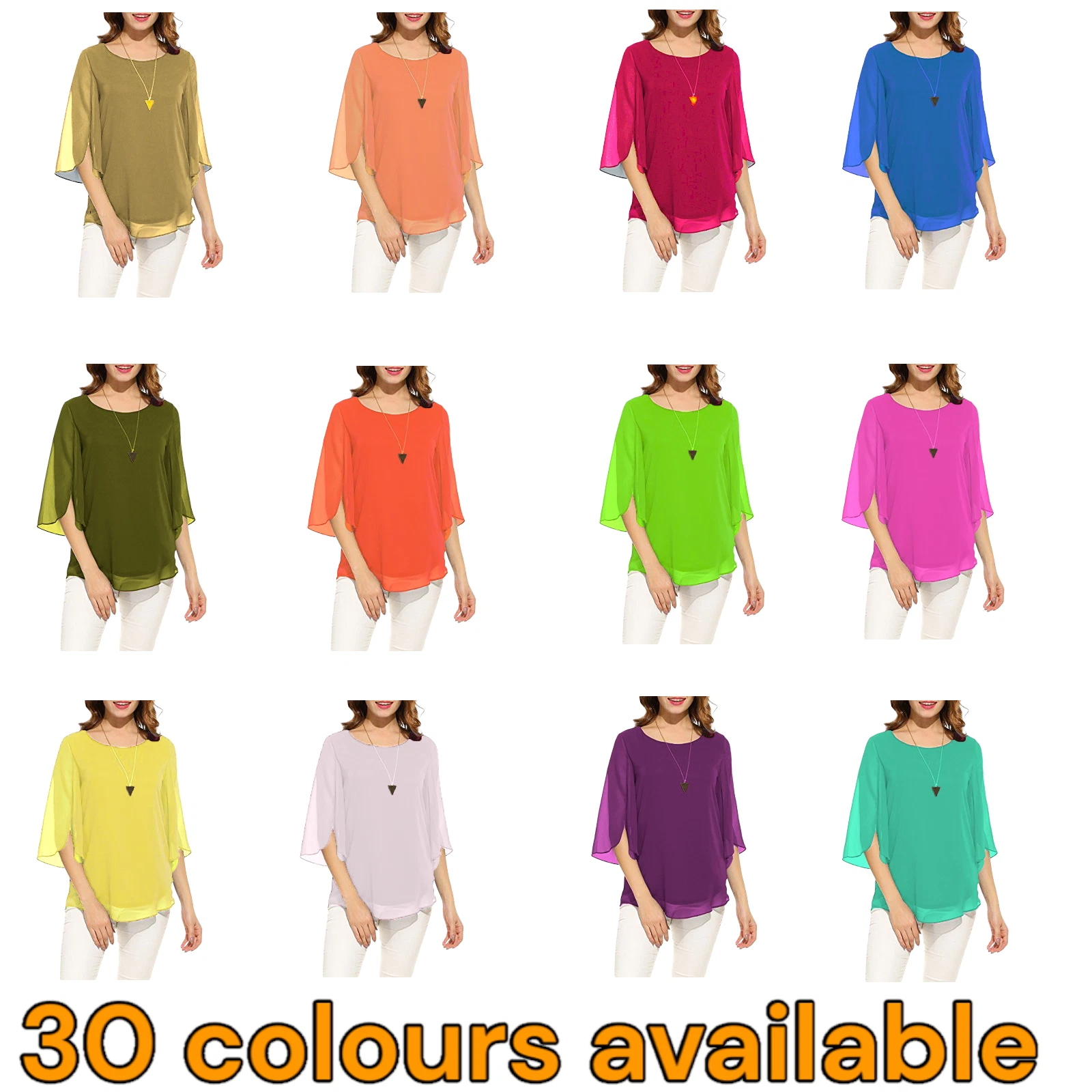 Bamboo Poncho Top Fancy Top Color Tribal Dance Chiffon Top Party Casual Wear C52