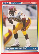 FREE SHIPPING-MINT-1990 Score Darrell Thompson #636 Rookie PLUS BONUS CARDS