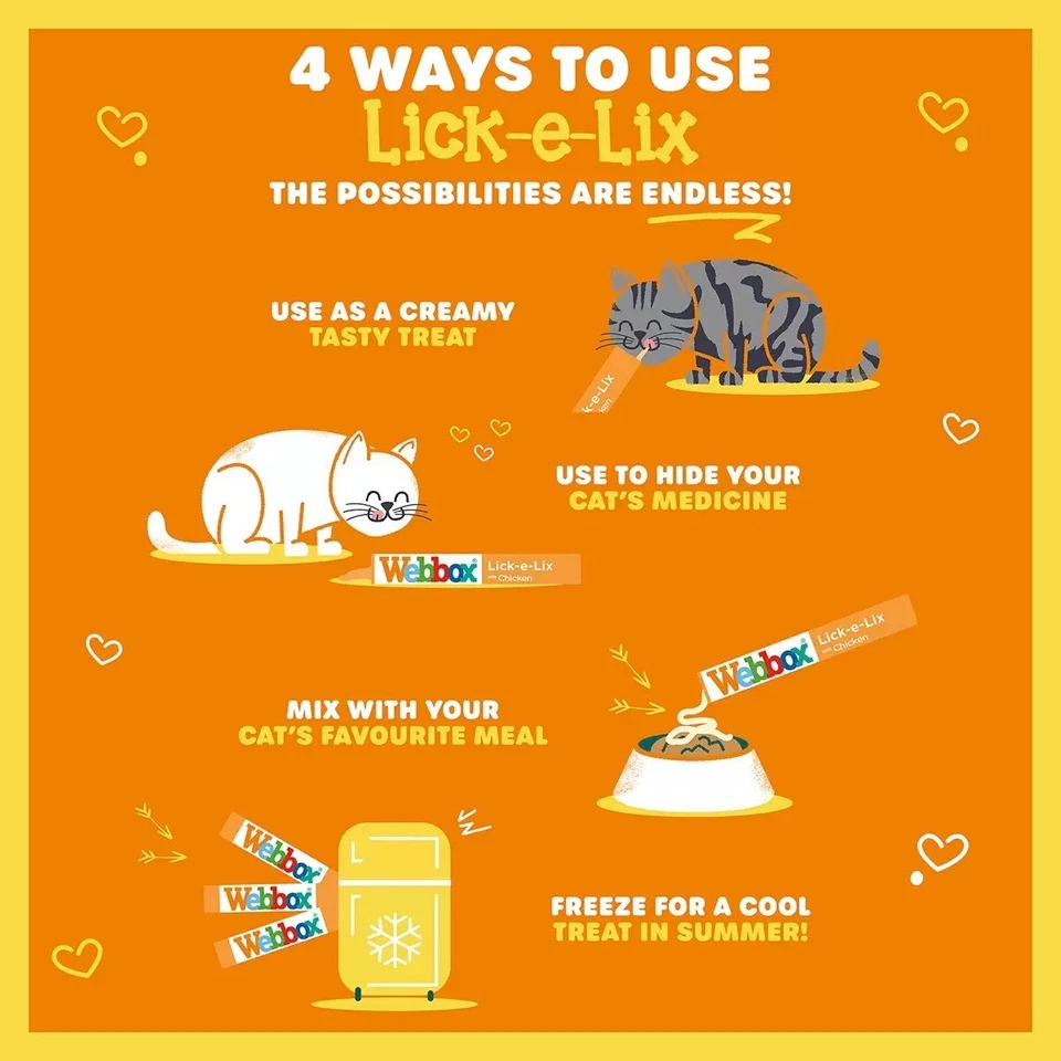 Webbox Lick-e-Lix Cat Treat Mega Pack, 50 x 15g Cat Snack Cat Food Cat Pet Food - Image 3 of 4